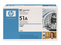 HP 51A - Svart - original - LaserJet - tonerkassett (Q7551A) - för LaserJet M3027, M3027x, M3035, M3035xs, P3005, P3005d, P3005dn, P3005n, P3005x Q7551A