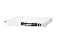 HPE Networking Instant On 1960 24G 20p Class4 4p Class6 PoE 2XGT 2SFP+ 370W Switch - Switch - L3 Lite - Administrerad - 24 x 10/100/1000 + 2 x 10 Gigabit SFP+ + 2 x 100/1000/10GBase-T - rackmonterbar - PoE (370 W) JL807A#ABB