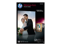 HP Premium Plus Photo Paper - Blank - 100 x 150 mm - 300 g/m² - 25 ark fotopapper - för Deskjet 2622; Envy 50XX, 76XX; Officejet 52XX, 80XX; Photosmart B110, Wireless B110 CR677A