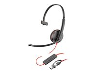 HP Poly Blackwire 3210 - Blackwire 3200 Series - headset - på örat - kabelansluten - USB-C - svart - UC-certifierad, Certifierad för Skype for Buisness, Cisco Jabber-certifierad, Avaya-certifierad 8X214AA