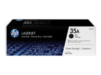 HP 35A - 2-pack - svart - original - LaserJet - tonerkassett (CB435AD) - för LaserJet 1005, P1005, P1006, P1007, P1008, P1009 CB435AD
