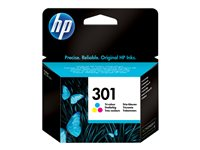 HP 301 - Färg (cyan, magenta, gul) - original - blister - bläckpatron - för Deskjet 1000, 1010, 1050 J410, 1050A J410, 1051A J410, 1055 J410, 1056 J410, 1510, 1512 CH562EE#301