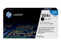 HP 504X - Lång livslängd - svart - original - LaserJet - tonerkassett (CE250X) - för Color LaserJet CM3530, CM3530fs, CP3525, CP3525dn, CP3525n, CP3525x, CP3527, CP3529 CE250X