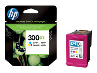 HP 300XL - 11 ml - Lång livslängd - färg (cyan, magenta, gul) - original - blister - bläckpatron - för Deskjet F2430, F2483, F2488, F4213, F4435; Envy 100 D410, 11X D411, 120; Photosmart C4685 CC644EE#301