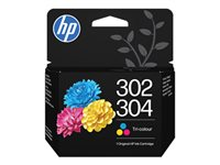HP 302/304 - 2 ml - färg (cyan, magenta, gul) - original - bläckpatron B7RT6AE#LS3
