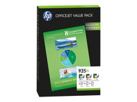 HP 935XL - 3-pack - gul, cyan, magenta - original - bläckpatron/papperssats - för Officejet 6812, 6815, 6820; Officejet Pro 6230 ePrinter, 6830, 6835 F6U78AE