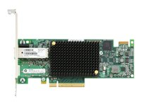 HPE StoreFabric SN1100E - Värdbussadapter - PCIe 3.0 x8 låg profil - 16Gb Fibre Channel x 1 - för ProLiant DL360p Gen8, DL380p Gen8, DL385p Gen8, ML350p Gen8, XL230a Gen9; StoreEasy 3850 C8R38A