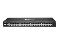 HPE Aruba Networking CX 6000 48p 10M/100M/1G 4p SFP 1G Switch - Switch - Administrerad - 48 x 10/100/1000 + 4 x gigabit SFP (upplänk) - sida till sida luftflöde - rackmonterbar, väggmonterbar - BTO R8N86B#ABB