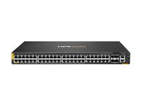 HPE Aruba Networking CX 6200F 48G Class4 PoE 4SFP+ 740W Switch - Switch - max. staplingsavstånd 10 kms - L3 - Administrerad - 48 x 10/100/1000 (PoE+) + 4 x 1 gigabit/10 gigabit SFP+ (upplänk) - framsidan och sida till baksidan - rackmonterbar - PoE+ (740 W) - BTO JL728B#ABB