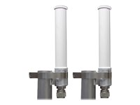 HPE Aruba ANT-2x2-5005 - Antennsats - stångmontering - utomhus - 5 dBi (för 4,9 - 5,875 GHz) - rundstrålande - vit - för AirMesh MSR4KP (JP) MSR4000, MSR4KP (RW) MSR4000, MSR4KP (US) MSR4000 JW026A