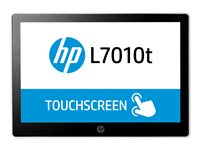 HP L7010t Retail Touch Monitor - LED-skärm med omkopplare för tangentbord/video/mus - 10.1" (10.1" visbar) - pekskärm - 1280 x 800 @ 60 Hz - TN - 220 cd/m² - 800:1 - 30 ms - DisplayPort - HP-svart, asteroid - för HP t640; RP9 G1 Retail System 9118 T6N30AA