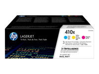 HP 410X - 3-pack - Lång livslängd - gul, cyan, magenta - original - LaserJet - tonerkassett (CF252XM) - för Color LaserJet Pro M452, MFP M377, MFP M477 CF252XM