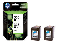 HP 338 - 2-pack - 11 ml - svart - original - bläckpatron - för Officejet 100, 150, H470, K7103; Photosmart 26XX, C3110, C3125, C3173, C3175, C3193, C3194 CB331EE
