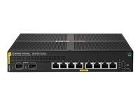 HPE Aruba Networking CX 6000 8p 10M/100M/1G Class4 PoE 2p SFP 1G 67W Switch - Switch - Administrerad - 8 x 10/100/1000 (PoE+) + 2 x gigabit SFP (upplänk) - rackmonterbar, väggmonterbar - PoE+ (67 W) - BTO S4R23A#ABB