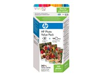 HP 343 Series Photo Value Pack - 7 ml - färg (cyan, magenta, gul) - bläckpatron/papperssats - för Color LaserJet 3700; Officejet K7103; Photosmart 428, C4140, C4150, C4180, C4183, C4190 Q7934EE#241