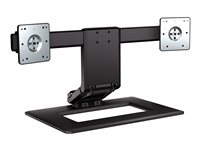 HP Adjustable Dual Display Stand - Ställ (fot för stativ) för 2 LCD-bildskärmar - skärmstorlek: upp till 24 tum - för HP 24X G7; EliteBook 830 G7, 850 G7; ProBook 44X G7, 45X G7; ProBook x360 AW664AA