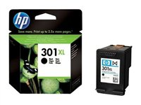 HP 301XL - Lång livslängd - svart - original - blister - bläckpatron - för Deskjet 1050A J410, 1051A J410, 10XX, 10XX J410, 15XX, 2000, 2050 J510, 2050A J510, 2054A J510, 25XX, 3000, 3050 J610, 3050A J611, 3052A J611, 3054A J611, 3055A J611, 3057A J611, 3059A J611, 3510; Envy 450X, 553X; Officejet 26XX, 46XX CH563EE#301