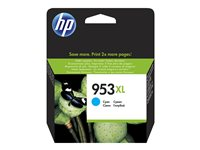 HP 953XL - 20 ml - Lång livslängd - cyan - original - bläckpatron - för Officejet Pro 77XX, 82XX, 87XX F6U16AE#BGX