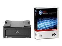 HPE RDX Removable Disk Backup System - Diskenhet - RDX - SuperSpeed USB 3.0 - extern - med 1 TB patron B7B69B